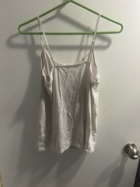 Time and Tru White Adjustable Strap Cami Tank